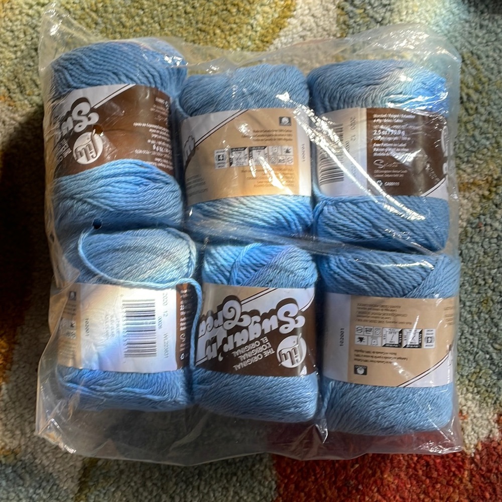 6 Skeins Sugar n Cream Yarn